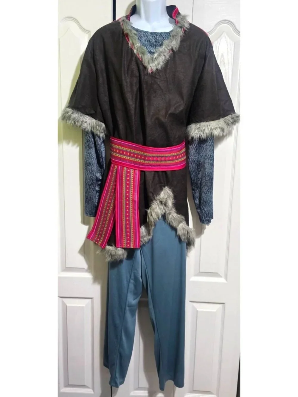 Disney Frozen Kristoff Deluxe Costume Prince Disguise Halloween Adult Mens L/XL